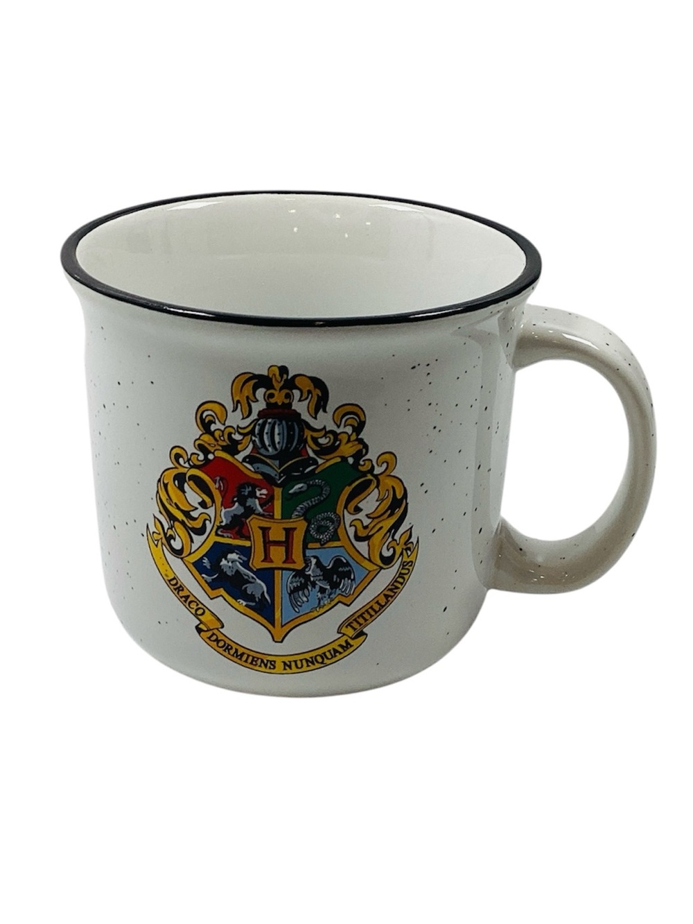 🐵 Harry Potter Hogwarts Crest Ceramic Mug with Black Rim
